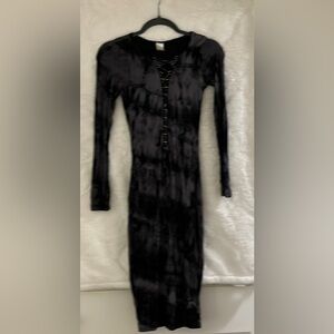 M MONACO USA Women Fashion Designer Long Sleeve Dress